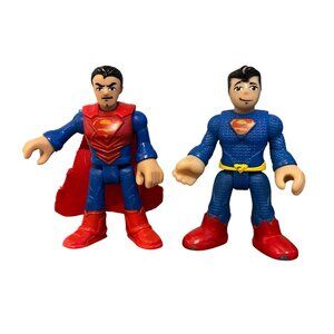 Imaginext DC Super Friends Lot Of 2 Superman Action Figures